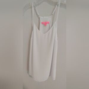 Lilly Pulitzer White Spaghetti Strap White Dusk Top Sz XS